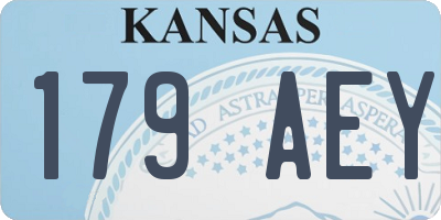 KS license plate 179AEY