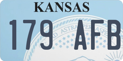 KS license plate 179AFB