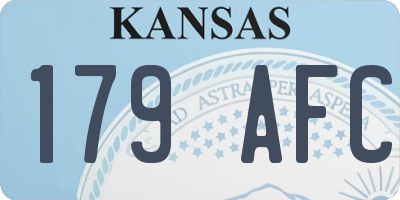 KS license plate 179AFC