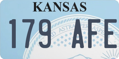 KS license plate 179AFE