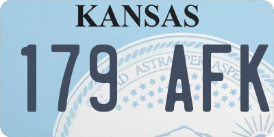KS license plate 179AFK
