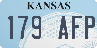 KS license plate 179AFP