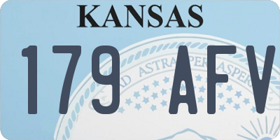 KS license plate 179AFV