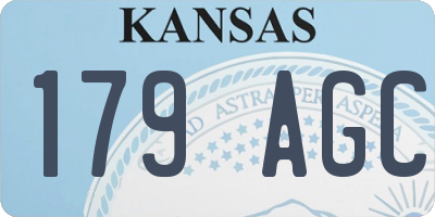 KS license plate 179AGC