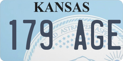 KS license plate 179AGE