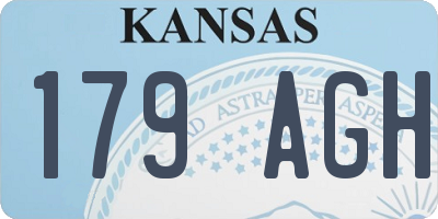 KS license plate 179AGH