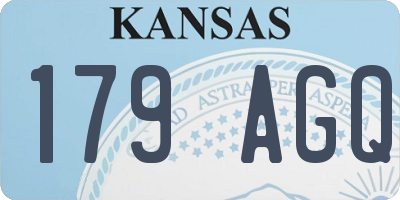 KS license plate 179AGQ
