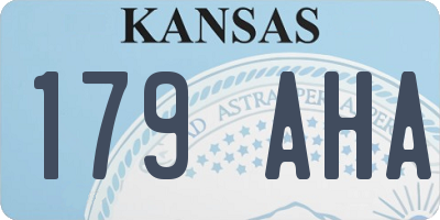 KS license plate 179AHA