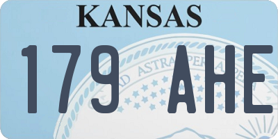 KS license plate 179AHE
