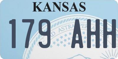 KS license plate 179AHH