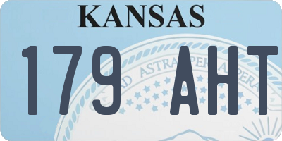KS license plate 179AHT