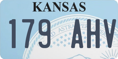 KS license plate 179AHV