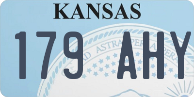 KS license plate 179AHY