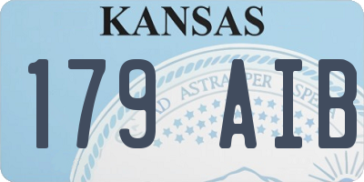 KS license plate 179AIB