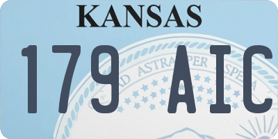 KS license plate 179AIC