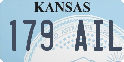KS license plate 179AIL