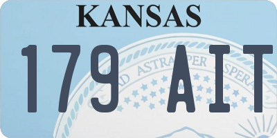 KS license plate 179AIT