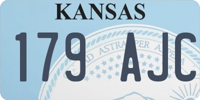 KS license plate 179AJC