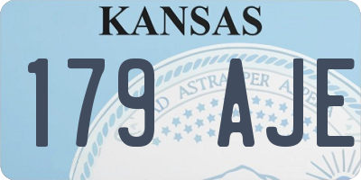 KS license plate 179AJE