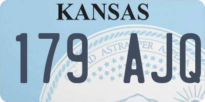KS license plate 179AJQ