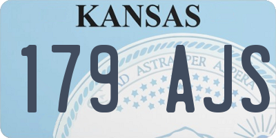 KS license plate 179AJS