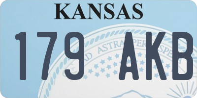 KS license plate 179AKB