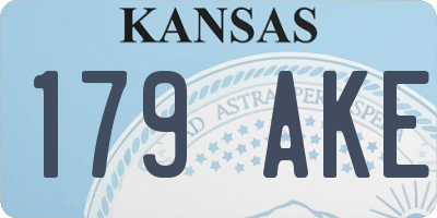 KS license plate 179AKE