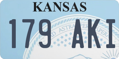 KS license plate 179AKI