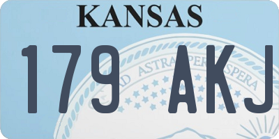 KS license plate 179AKJ