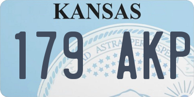 KS license plate 179AKP