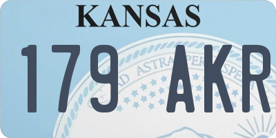 KS license plate 179AKR