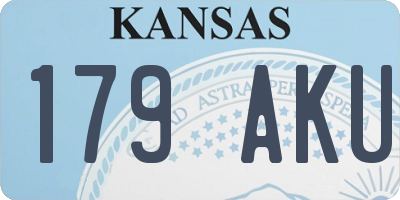 KS license plate 179AKU