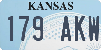 KS license plate 179AKW