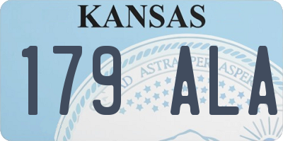 KS license plate 179ALA