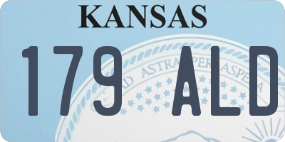 KS license plate 179ALD