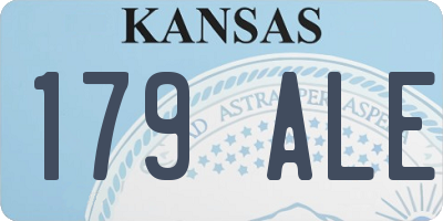 KS license plate 179ALE