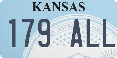 KS license plate 179ALL