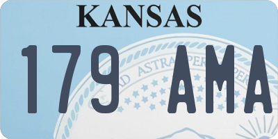 KS license plate 179AMA