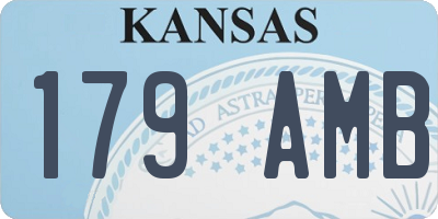 KS license plate 179AMB