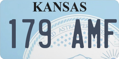 KS license plate 179AMF