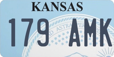 KS license plate 179AMK