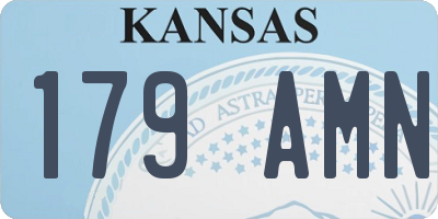 KS license plate 179AMN