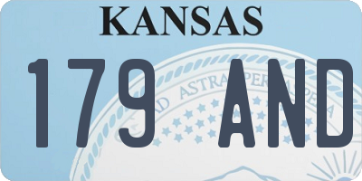 KS license plate 179AND
