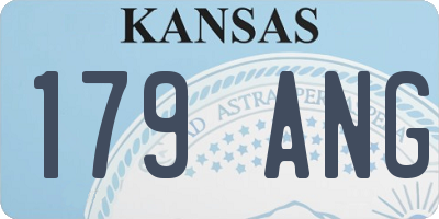 KS license plate 179ANG