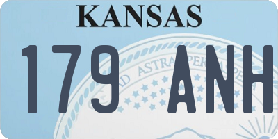 KS license plate 179ANH