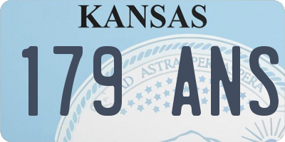 KS license plate 179ANS