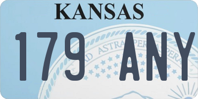 KS license plate 179ANY