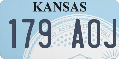 KS license plate 179AOJ