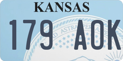 KS license plate 179AOK