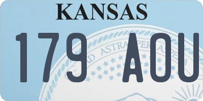 KS license plate 179AOU
